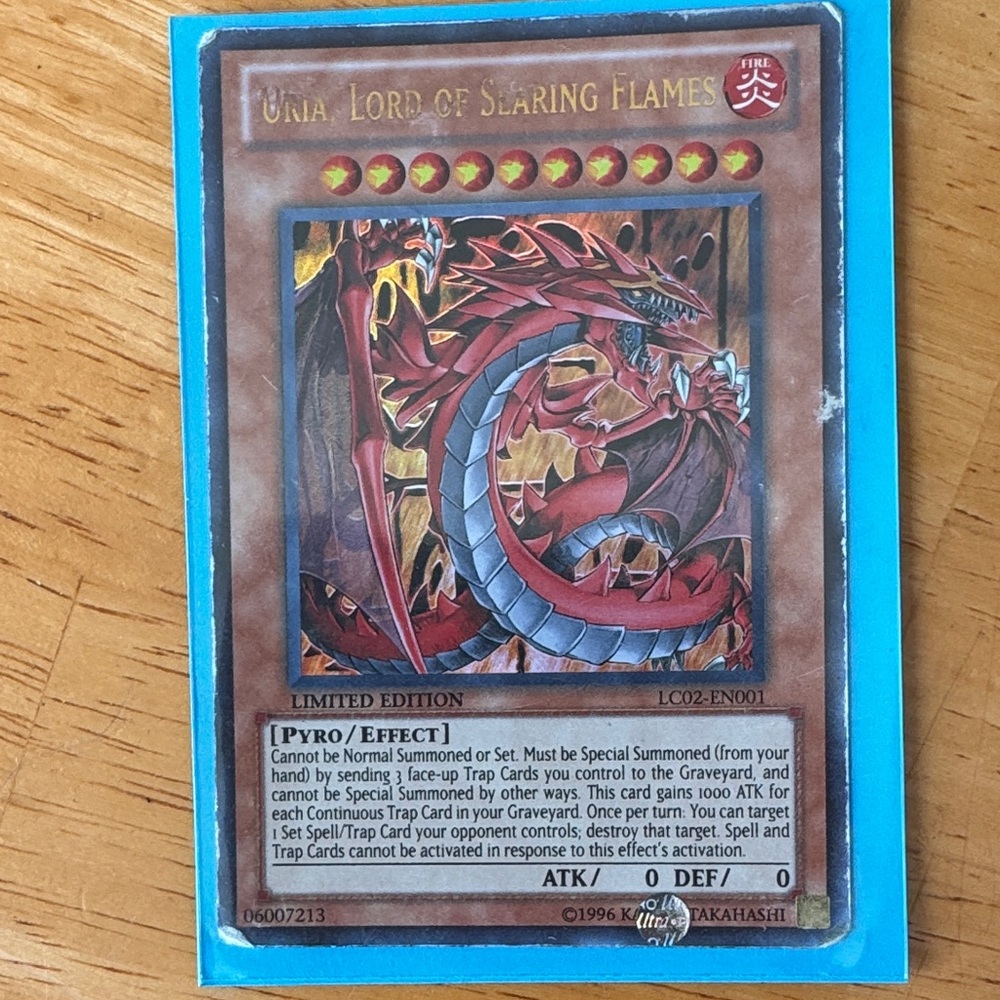 Yu-Gi-oh! Red Dragon Card in Sleeve